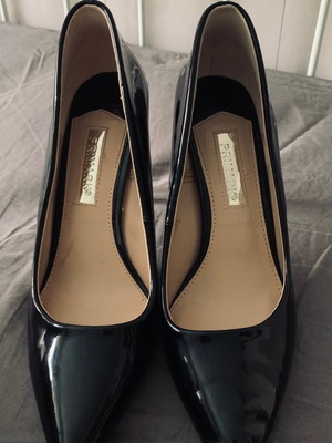 Γόβες Primark λουστρίνι μαύρες καινούργιες, τακούνι 10,5 cm, νούμερο 37