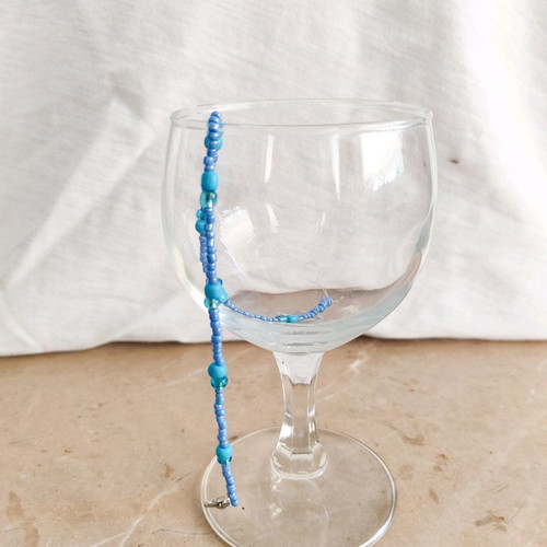 Handmade anklets new in summery blue shades