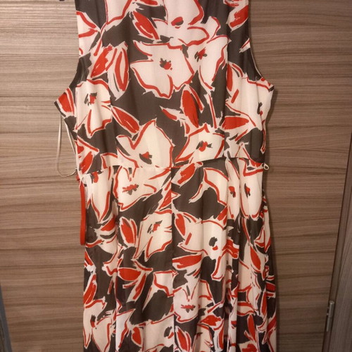 Mandco Floral Sleeveless Dress With Belt Refurbished, Size 50