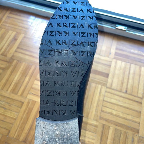 Krizia black leather boots used, size 37