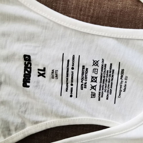 Prozis sleeveless shirt XL white like new