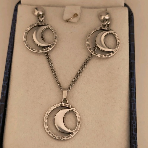 Handmade crescent moon jewelry set new Amor Amor