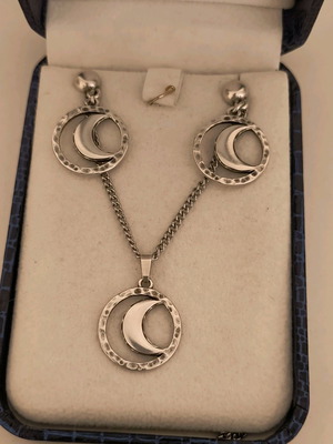 Handmade crescent moon jewelry set new Amor Amor