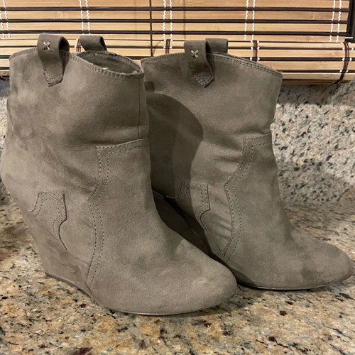 Bershka platform ankle boots used, brown, size 38