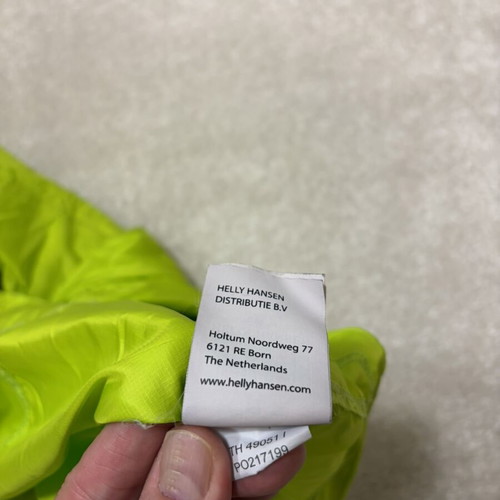 Helly Hansen Windfoil neon green lightweight men's jacket XL