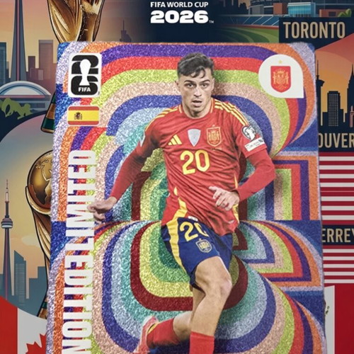 Pedri limited edition Panini card new