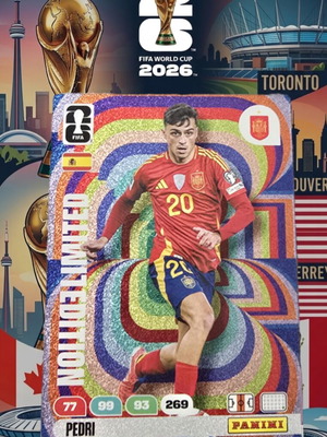 Pedri limited edition Panini card new