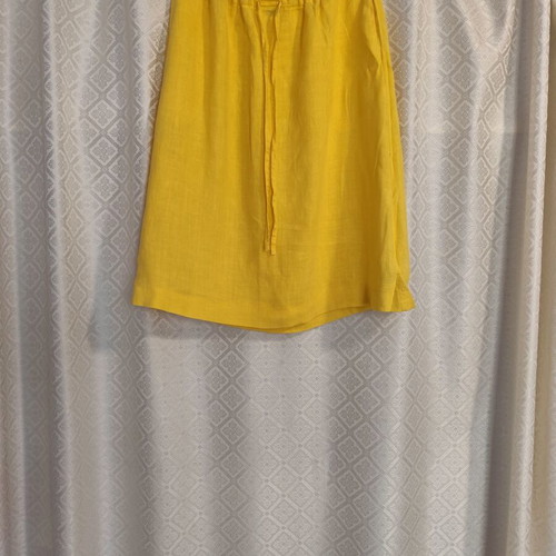 Linen yellow skirt Anna Riska like new, size XL
