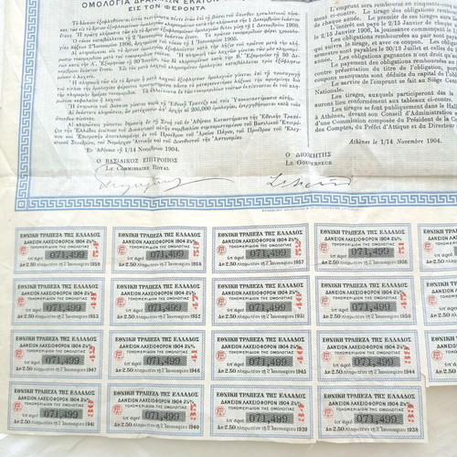 Daneion Ktimatikis Pisteos National Bank of Greece 20,500,000 Drachmas used