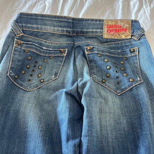Miss Denim jeans like new, blue with studs, size XS