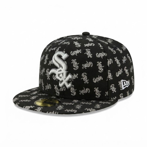 New Era 59FIFTY Chicago White Sox fitted cap like new, black and silver