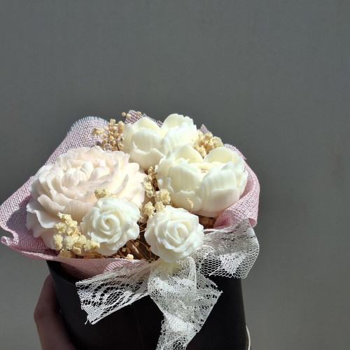 Handmade wax bouquet like new