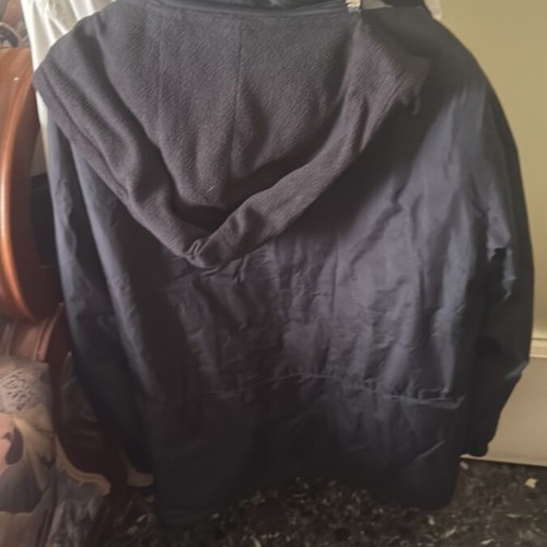 Χειμωνιάτικο μπουφάν large unisex μεταχειρισμένο, μαύρο και γκρι