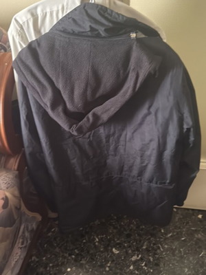 Χειμωνιάτικο μπουφάν large unisex μεταχειρισμένο, μαύρο και γκρι