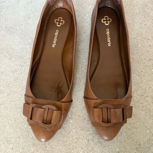 Capodarte leather ballerinas like new, brown, size 38