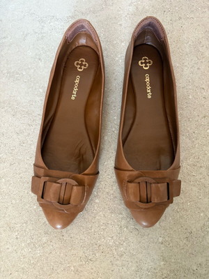 Capodarte leather ballerinas like new, brown, size 38