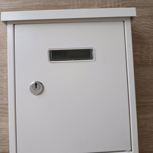 Metal white mailbox new