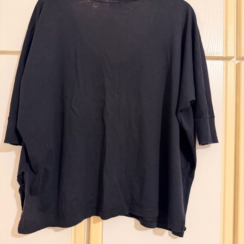 Bobi women's blouse XS used, black cotton with 3/4 sleeves