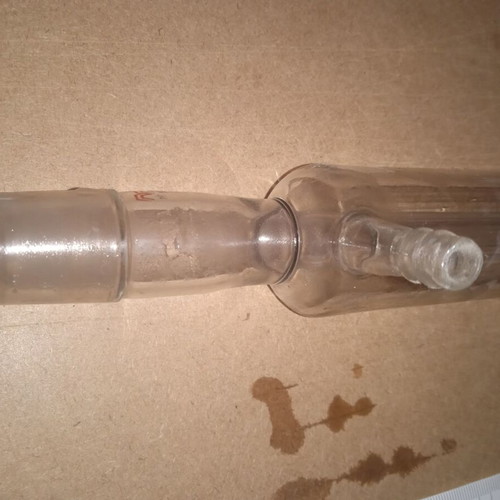 Glass distillation condenser used, effective length 30cm, NS24/29