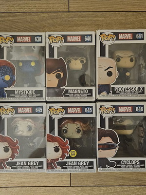 Marvel X-Men Funko Pop bundle like new, 10 pcs with boxes