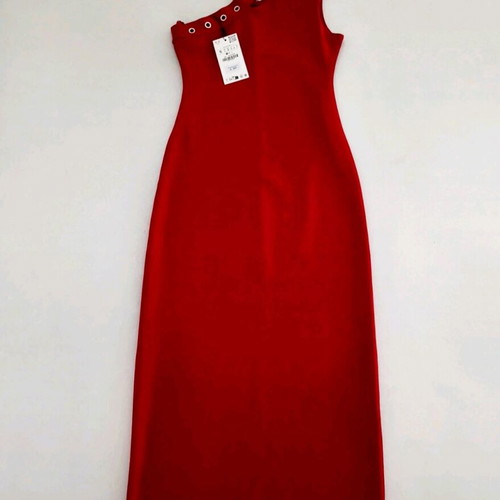 Women's long red Zara dress size S new