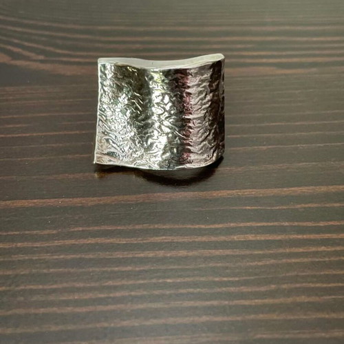 Silver adjustable ring like new with hallmark