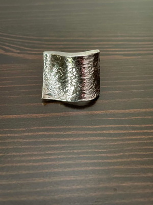 Silver adjustable ring like new with hallmark