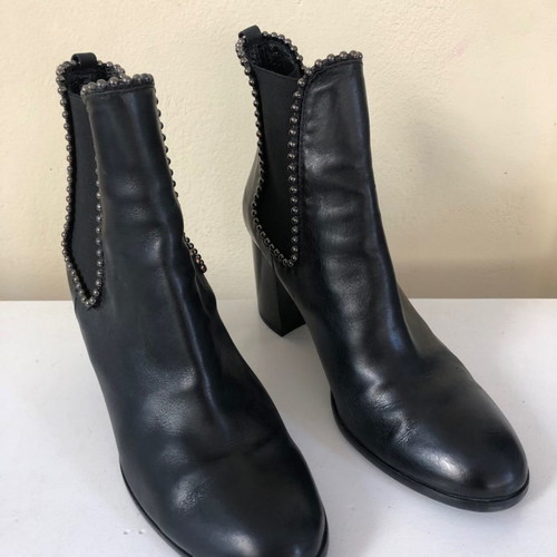 Philippe Lang leather ankle boots size 40, like new, black