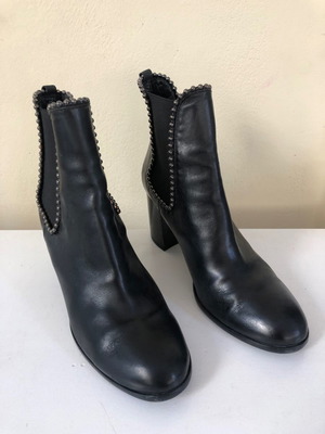 Philippe Lang leather ankle boots size 40, like new, black