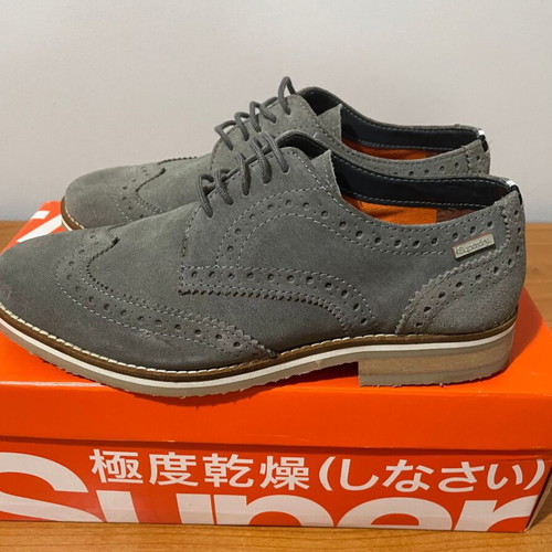 Superdry Brogue shoes used, gray, size 41