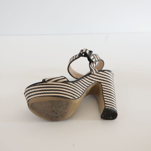 Exe summer platform sandals, size 39, black and beige