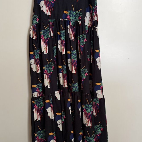Karavan dress with belt, like new, black and colorful