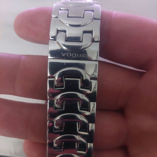 Vogue wristwatch chronograph silver metal bracelet like new