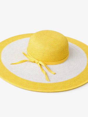 Escada hat new, white and yellow, authentic elegant