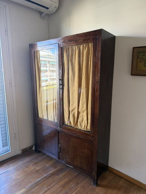 Vintage 50’s wardrobe with glass doors