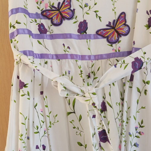 Cotton girls dress new for 9-10 years with belt and zipper