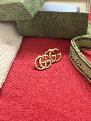 Gucci Vintage Double G Earrings Gold Tone new, made in Italy