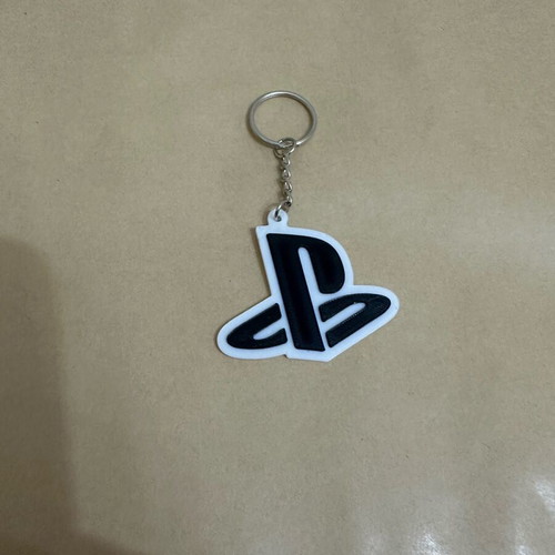 PlayStation logo keychain 3D printed like new, handmade