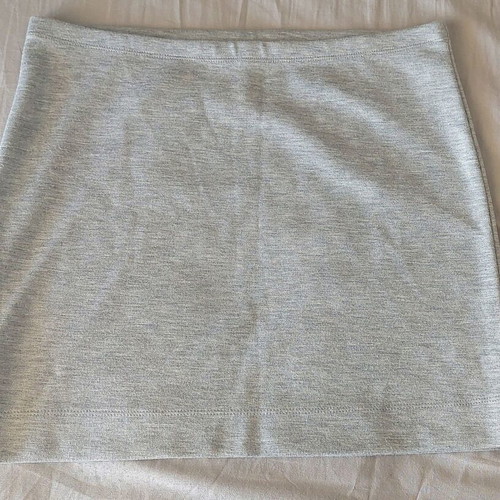 Basic cotton skirt H&M, gray, size Large