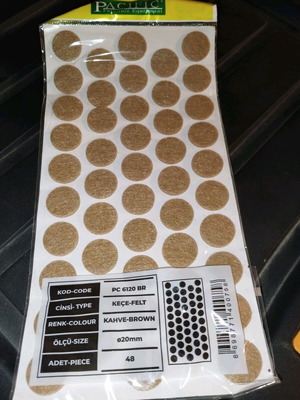 Furniture felt pads φ20 new, set of 48 adhesive