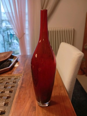 Red blown glass vase Salong IKEA like new, collectible