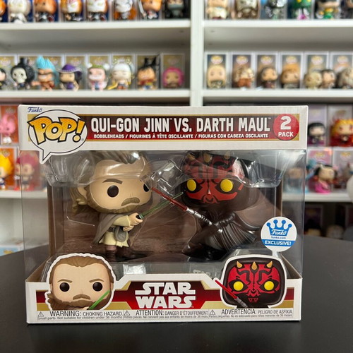 Funko Pop! Star Wars Qui-Gon Jinn vs. Darth Maul 2 Pack like new