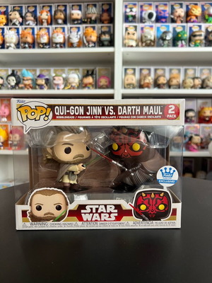 Funko Pop! Star Wars Qui-Gon Jinn vs. Darth Maul 2 Pack like new