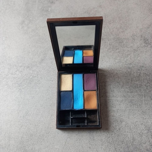 Yves Saint Laurent vintage makeup set used, eyeshadow palette & lipstick sample