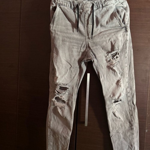 Bershka gray denim joggers like new, size M