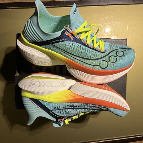 Saucony Endorphin Elite 2 running shoes new, turquoise, size 45