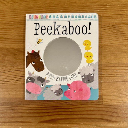 Peekaboo! English children's book like new with mirror