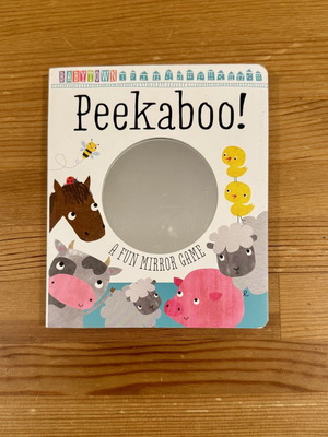 Peekaboo! English children's book like new with mirror