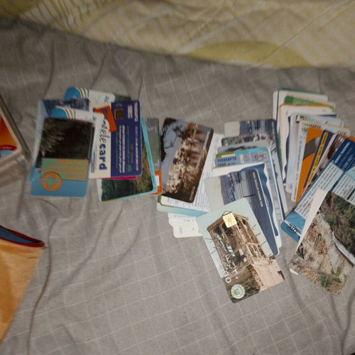 Phone cards used from another era and various countries