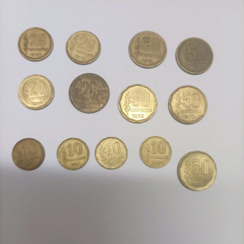 Lot of 34 used Argentine coins